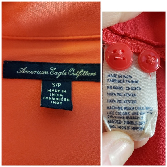 American Eagle Outfitter Button Up Blouse Petite - Picture 6 of 7
